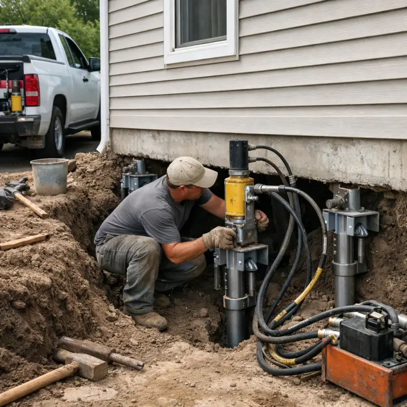Helical Pier Installation Clarksville